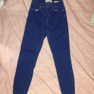 Blue high rise pacsun ankle jeggings